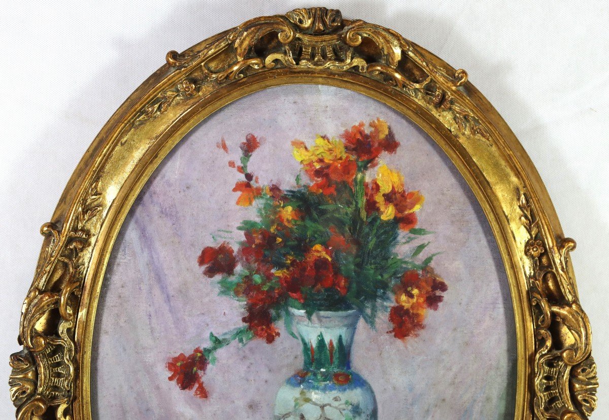 Albert Emile Artigue (1850-1957) Hst “still Life With Flowers”, 20th-photo-4