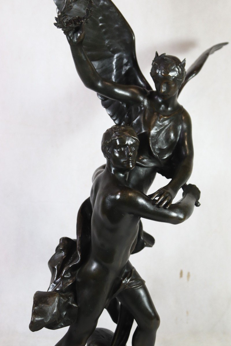 Charles Mercie Gantrago (19th-20th Century), Sculpture "the Crowning Victory".-photo-3