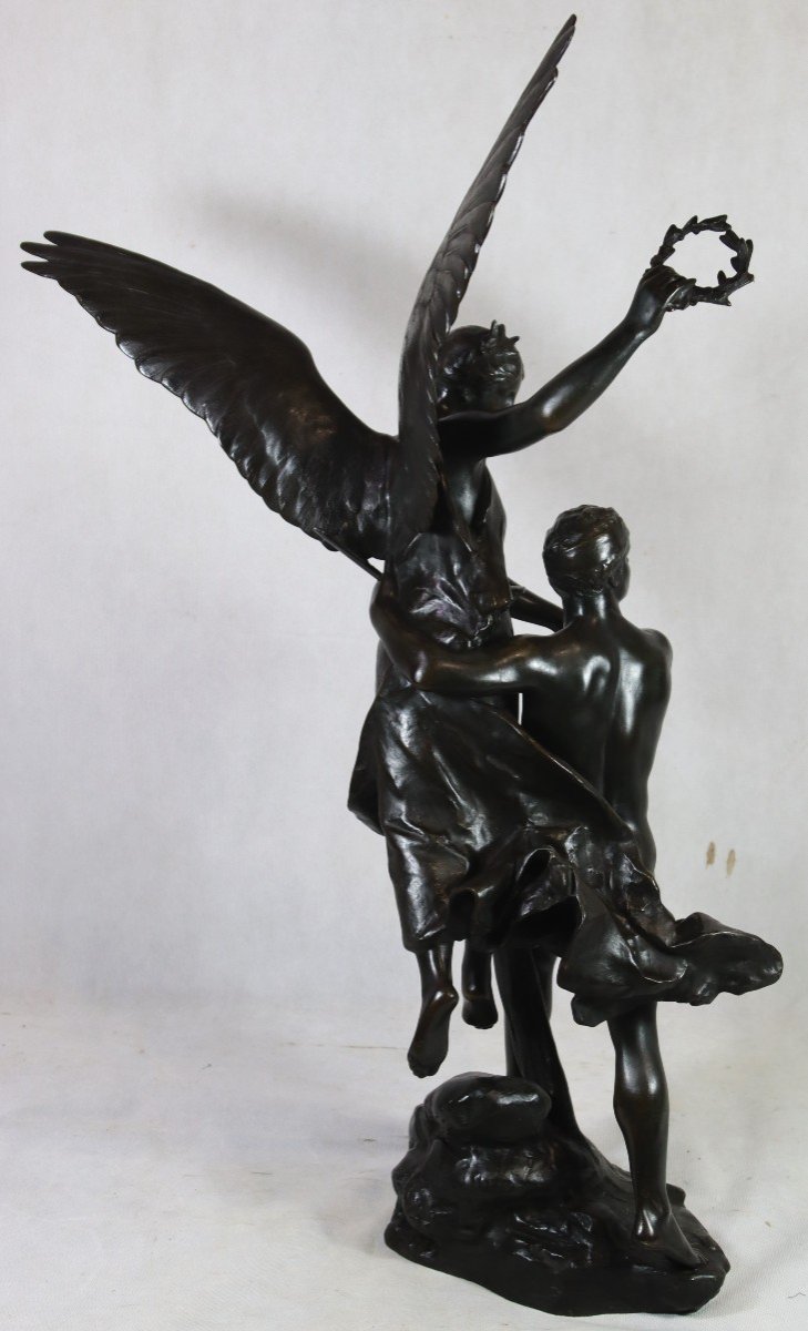 Charles Mercie Gantrago (19th-20th Century), Sculpture "the Crowning Victory".-photo-7