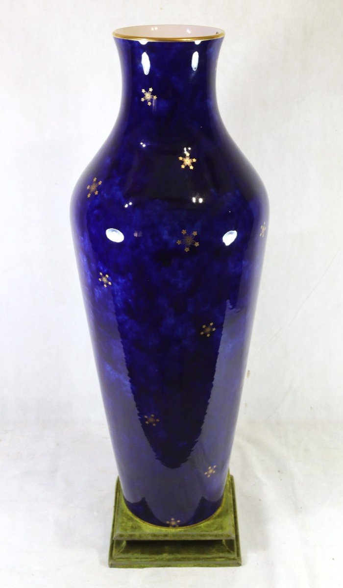 Manufacture Nationale De Sèvres, Exceptional Angers Vase, Signed, 1903-photo-2