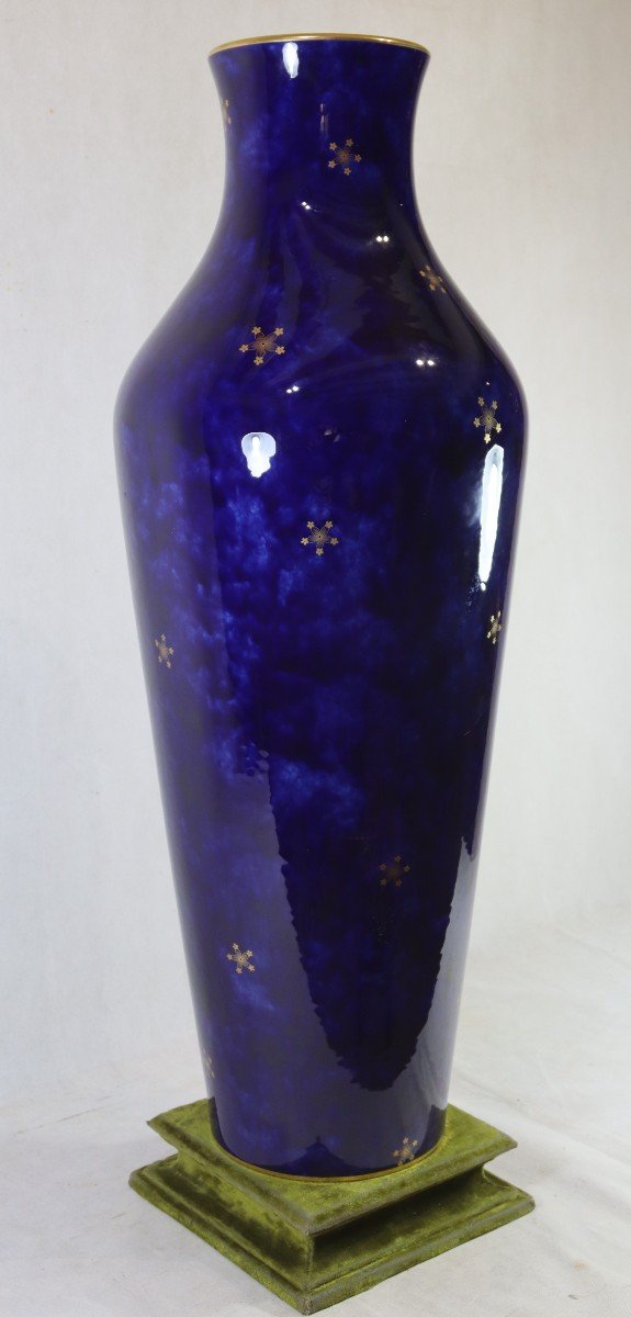 Manufacture Nationale De Sèvres, Exceptional Angers Vase, Signed, 1903-photo-2