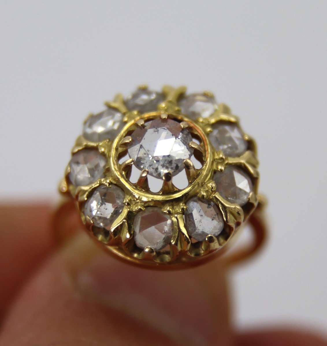 Bague En Or Et Diamants, Poids Brut 4,6 Gr, XXe-photo-4