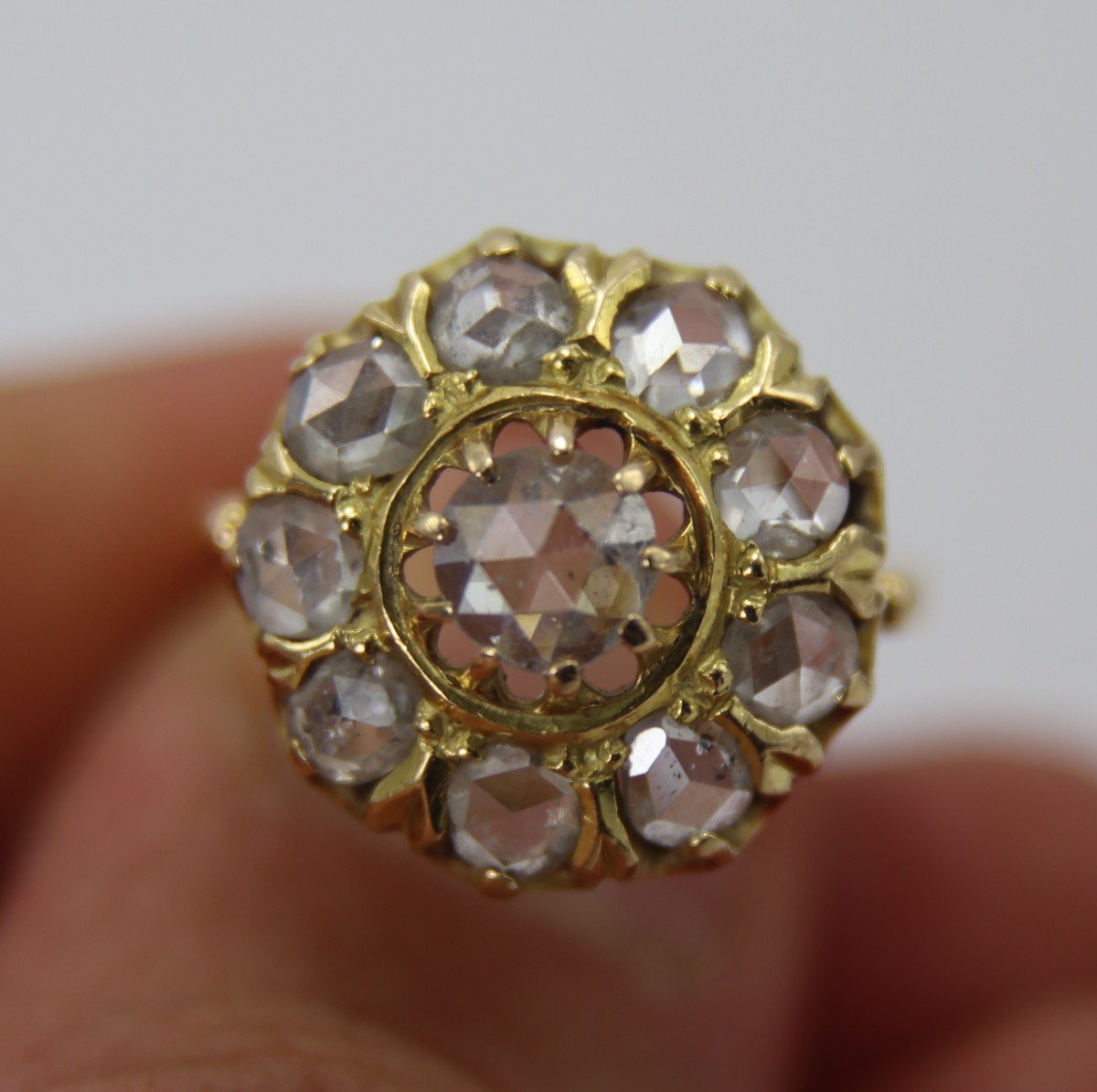 Bague En Or Et Diamants, Poids Brut 4,6 Gr, XXe-photo-5