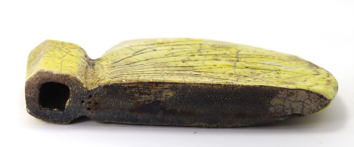 Raku Ceramic Sculpture, Signed, 20th-photo-2