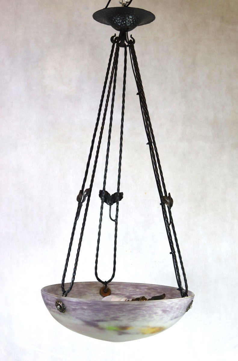 Suspension Art Déco, Signé, XXe-photo-2