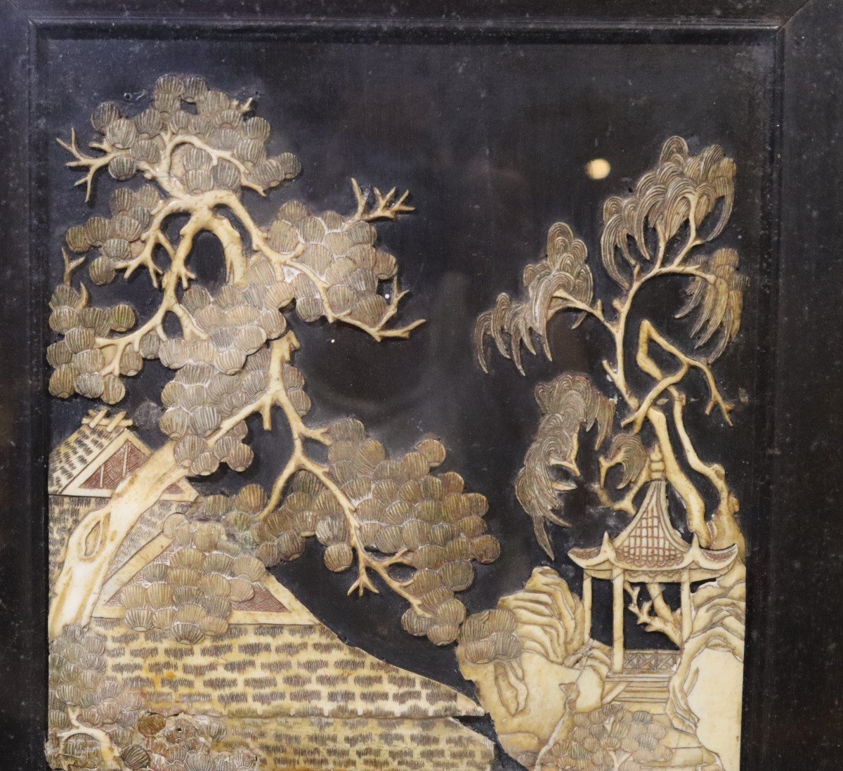 19th Century Asian Art, Pair Of Bone Dioramas.-photo-6