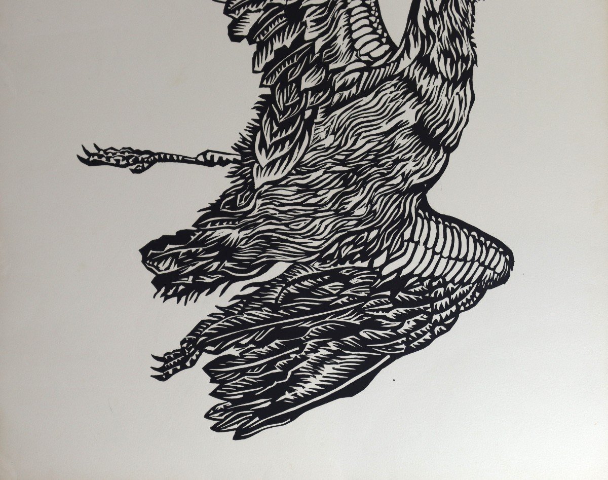 René Perrot (1912-1979), Lithographie  " Bécasse ", XXe-photo-1