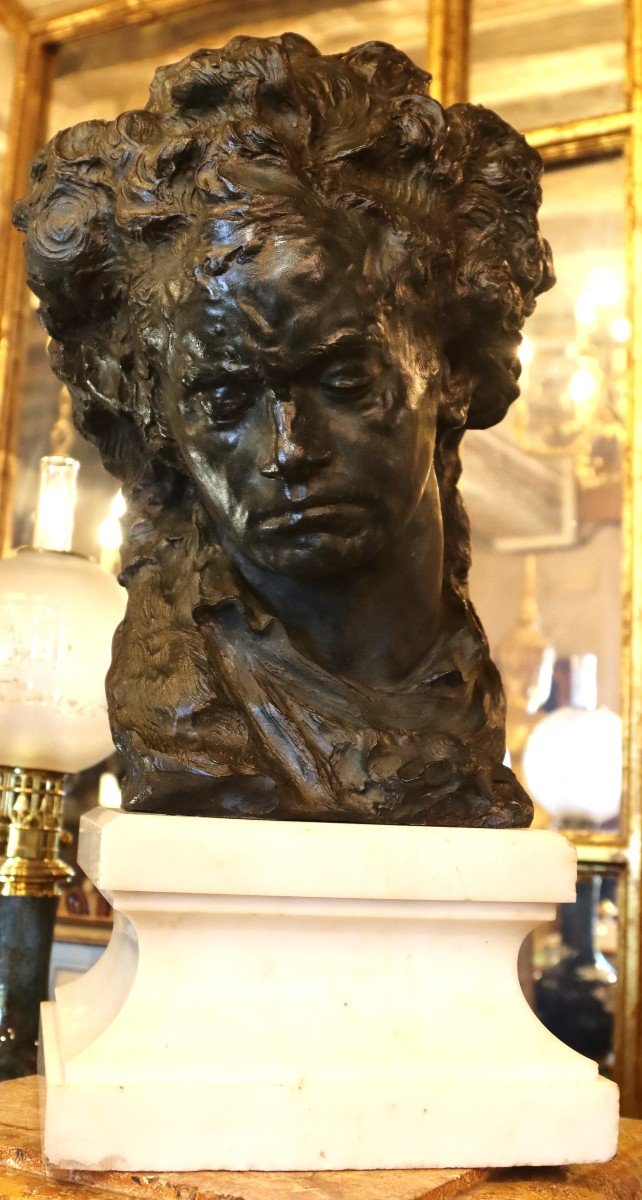 Fernand Cian "ciancianaini"(1886-1954)sculpture En Terre Cuite " Beethoven", XXe
