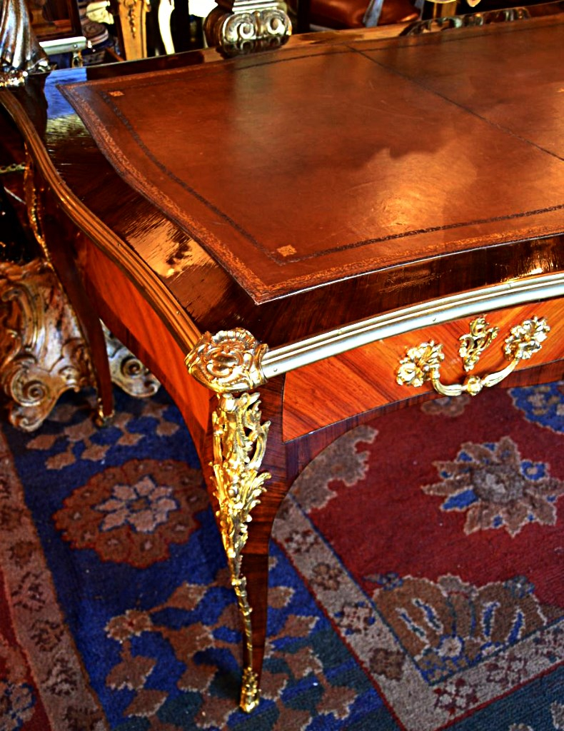 Grand bureau De Ministre Style Louis XV, XIX Eme-photo-2