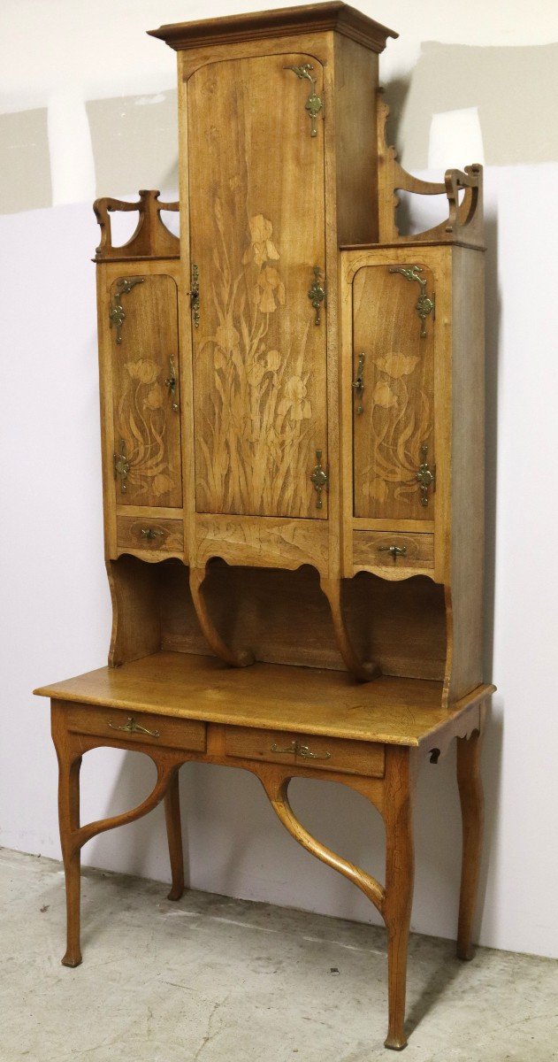 Bureau Bonheur Du Jour, d'époque Art Nouveau, Vers 1900-photo-2