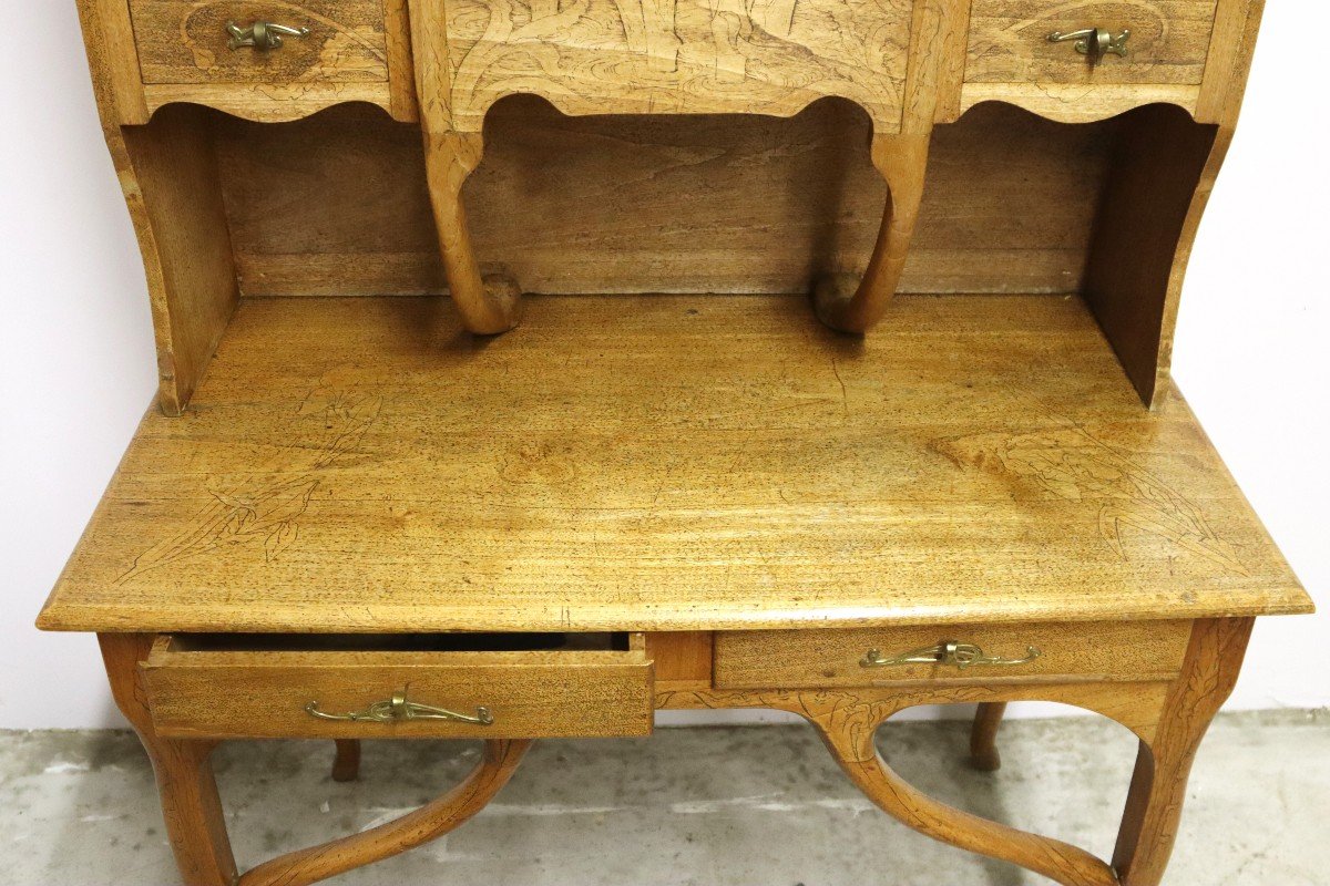 Bureau Bonheur Du Jour, d'époque Art Nouveau, Vers 1900-photo-4