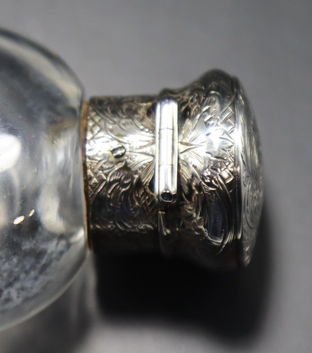 Salt Bottle, Silver Mount, English 19th Century-photo-4