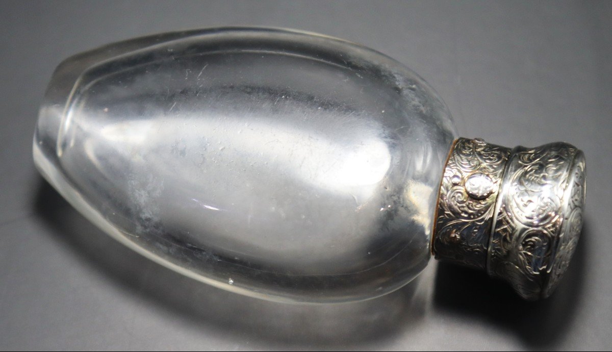 Salt Bottle, Silver Mount, English 19th Century
