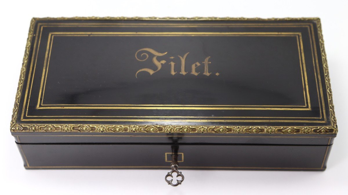 Alphonse Giroux (1776-1848), "filet" Box, Signed, 19th Century-photo-4