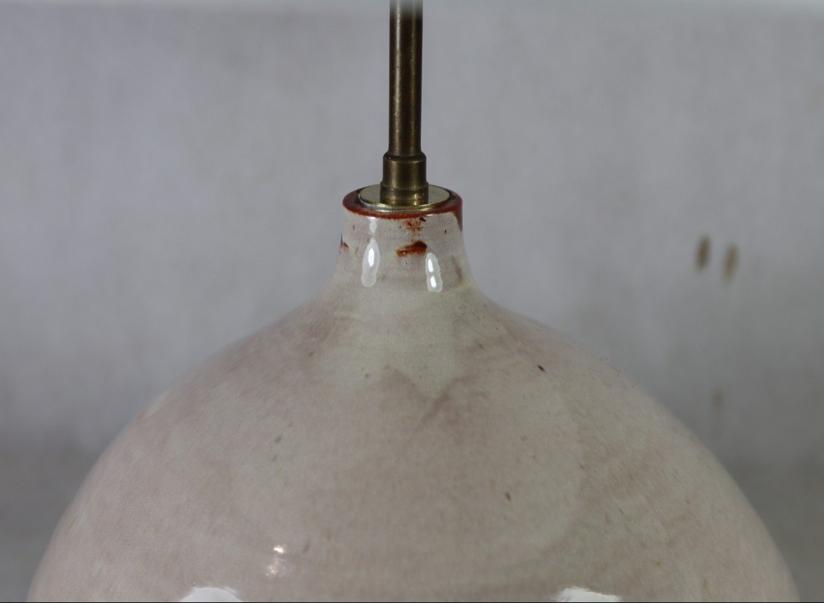Yves Suzanne (1953-), Lampe émail Stannisfère Coloré Au Manganèse, Vers 1970-photo-4