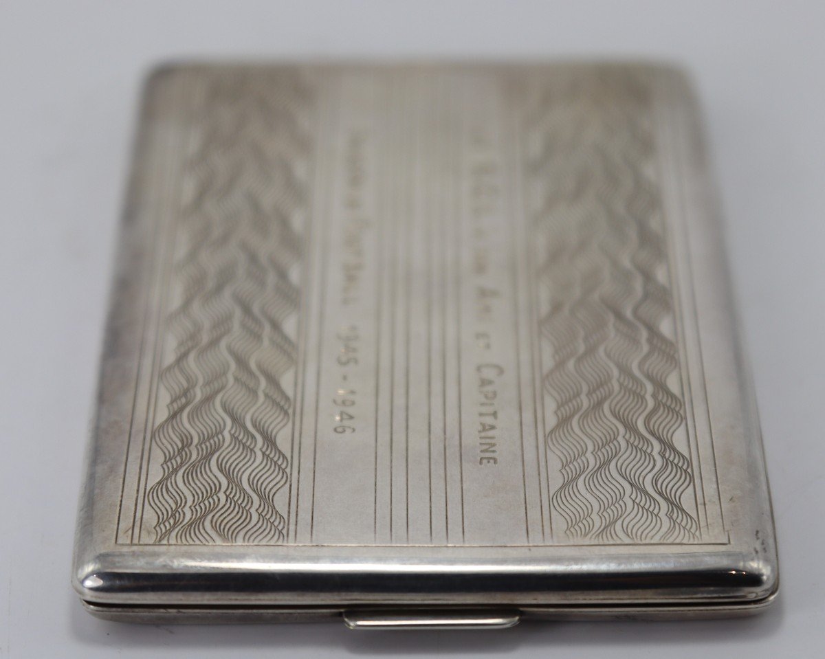 Silver Cigarette Case "offered By The Racing Club De Lens", 1945/1946-photo-2