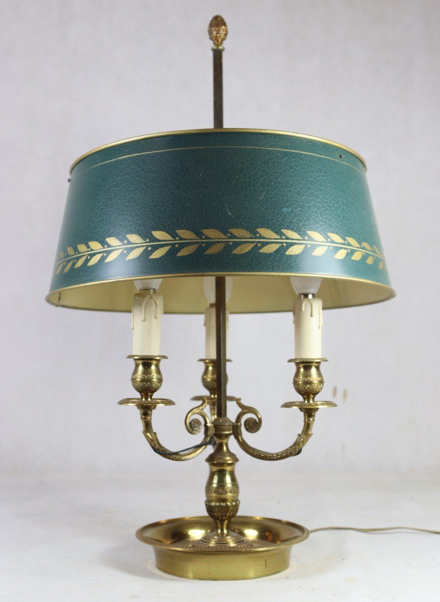 Lampe Bouillotte En Bronze De Style Empire, XXe-photo-2
