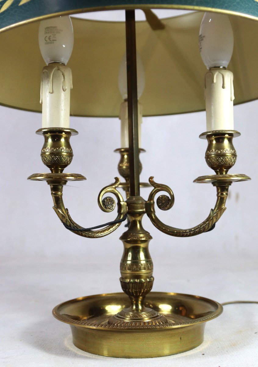 Lampe Bouillotte En Bronze De Style Empire, XXe-photo-4