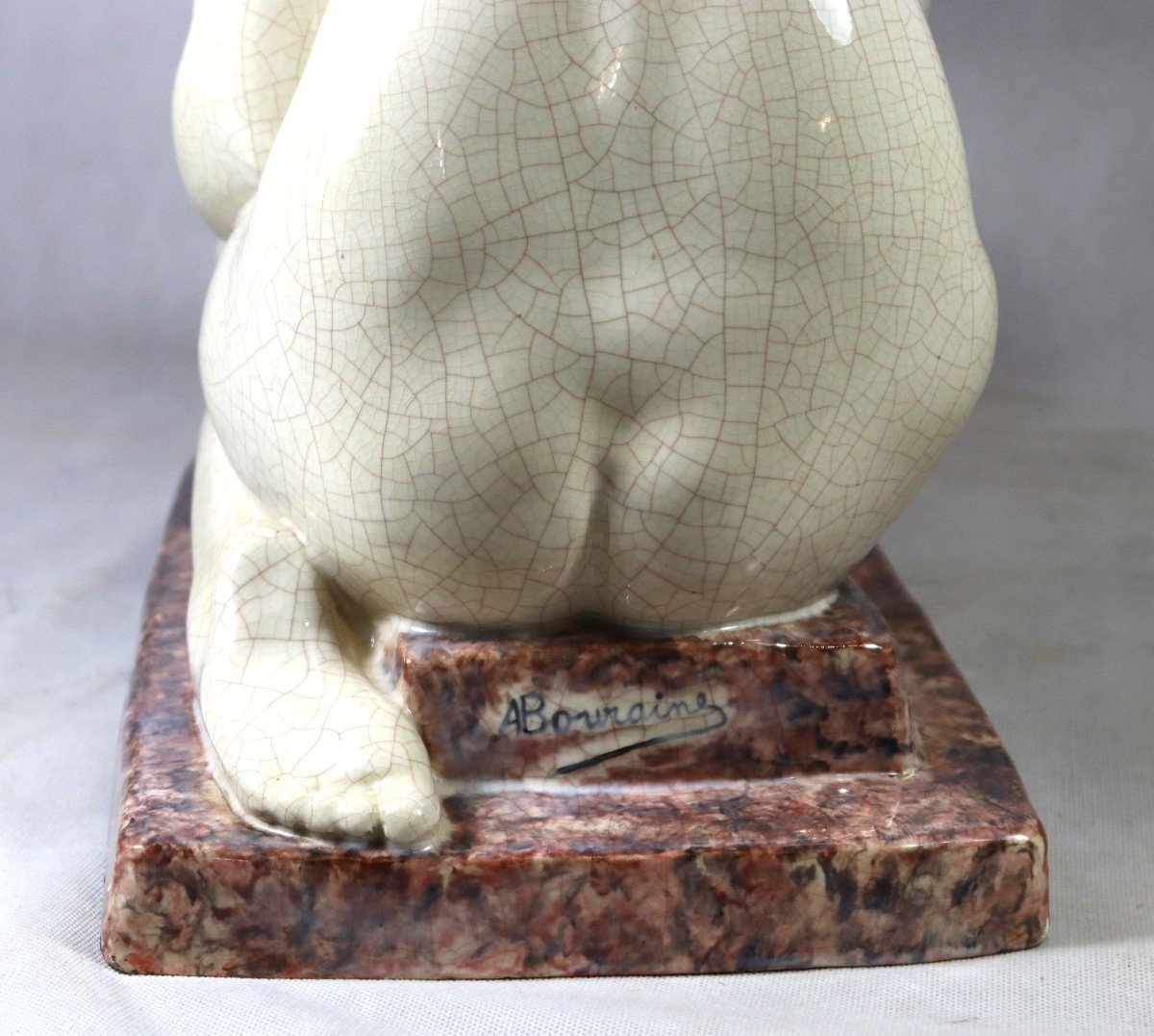 Marcel André Bouraine (1886-1948) , Sculpture  En Faïence Art Déco, Vers 1920-photo-1