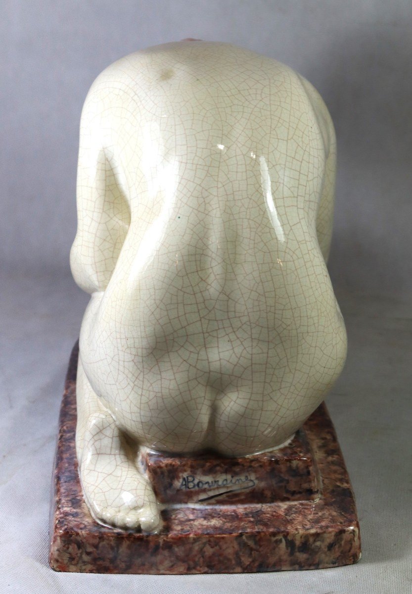 Marcel André Bouraine (1886-1948) , Sculpture  En Faïence Art Déco, Vers 1920-photo-2