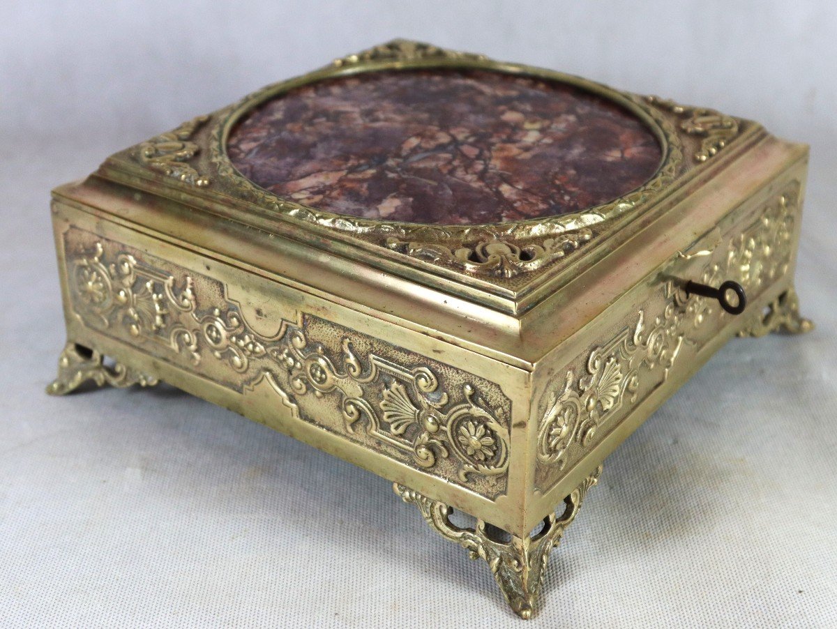 Bronze Jewelry Box, 19th Century-photo-4