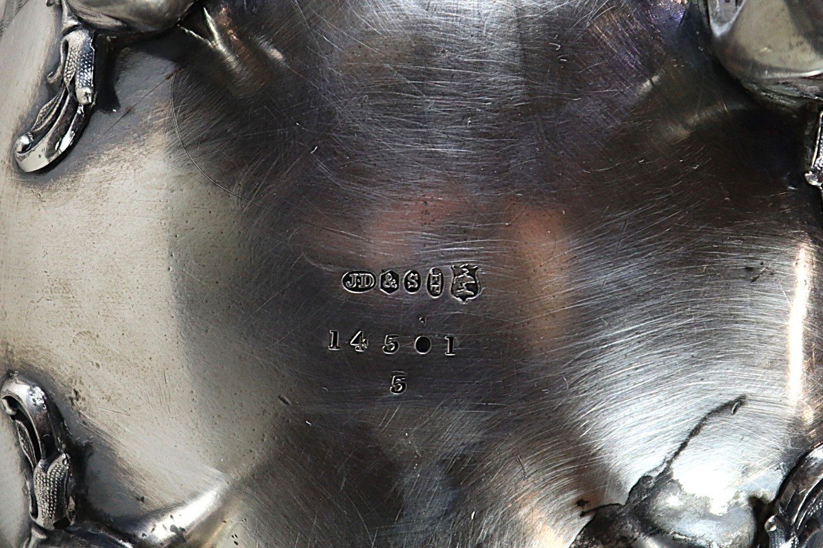 3 Piece Silver Plated Service, English Work, James Deakin & Sons, 19th Century-photo-5