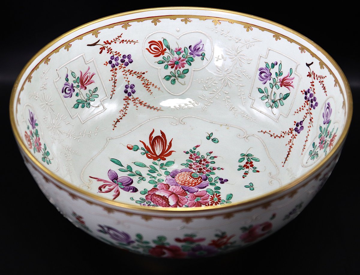 Paris Porcelain, Large "far East" Salad Bowl, 20th Century-photo-3