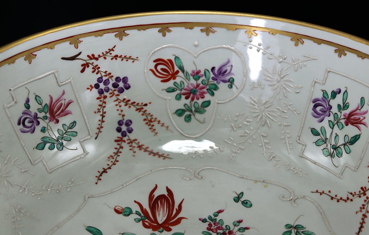 Paris Porcelain, Large "far East" Salad Bowl, 20th Century-photo-4