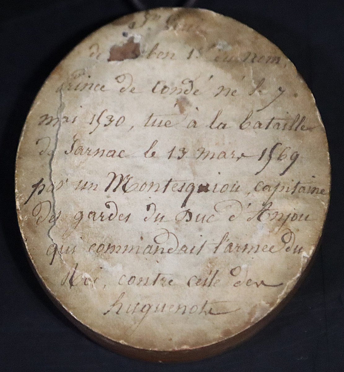 Miniature Drawing "louis II Of Bourbon-condé", 17th/18th Century-photo-3