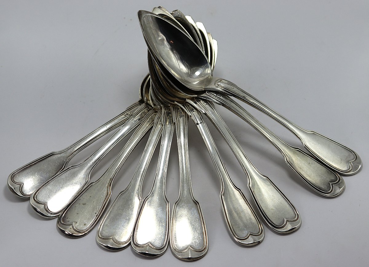 Solid Silver Service, Old Man Hallmarks "with The Arms Of Lanfranc De Panthou", Early 19th Century-photo-2