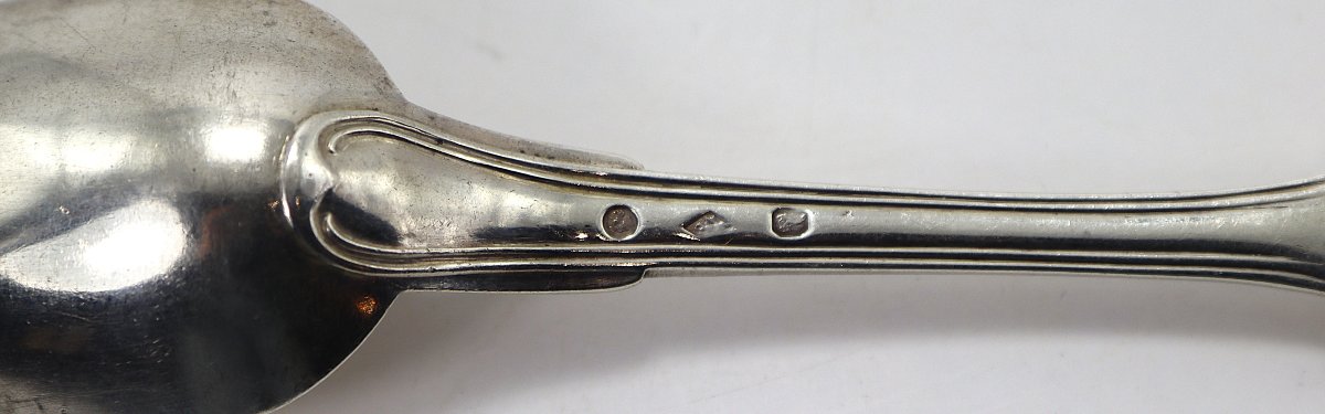 Solid Silver Service, Old Man Hallmarks "with The Arms Of Lanfranc De Panthou", Early 19th Century-photo-1