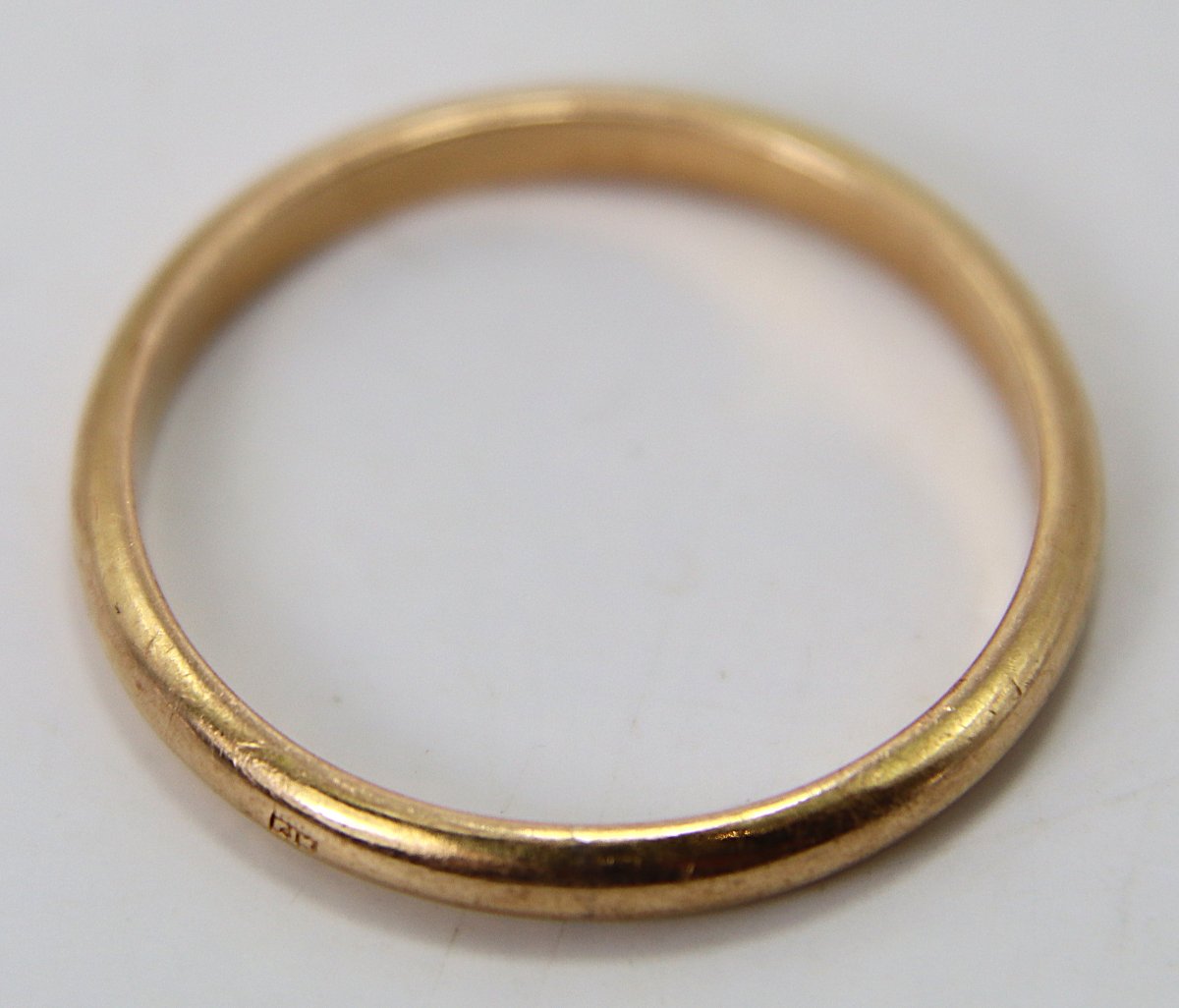 Men's Wedding Ring 18 K Gold, 1.84 Gr, Tdd 63, 20th-photo-2
