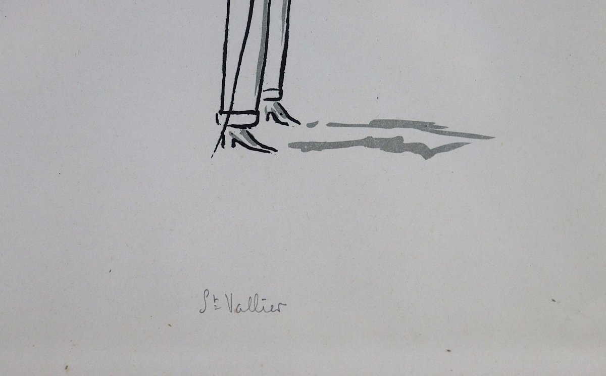 Georges Goursat Dit Sem ( 1863-1934), Lithographie "eugène d'Hinnisdal, Saint-vallier ", 1900-photo-4