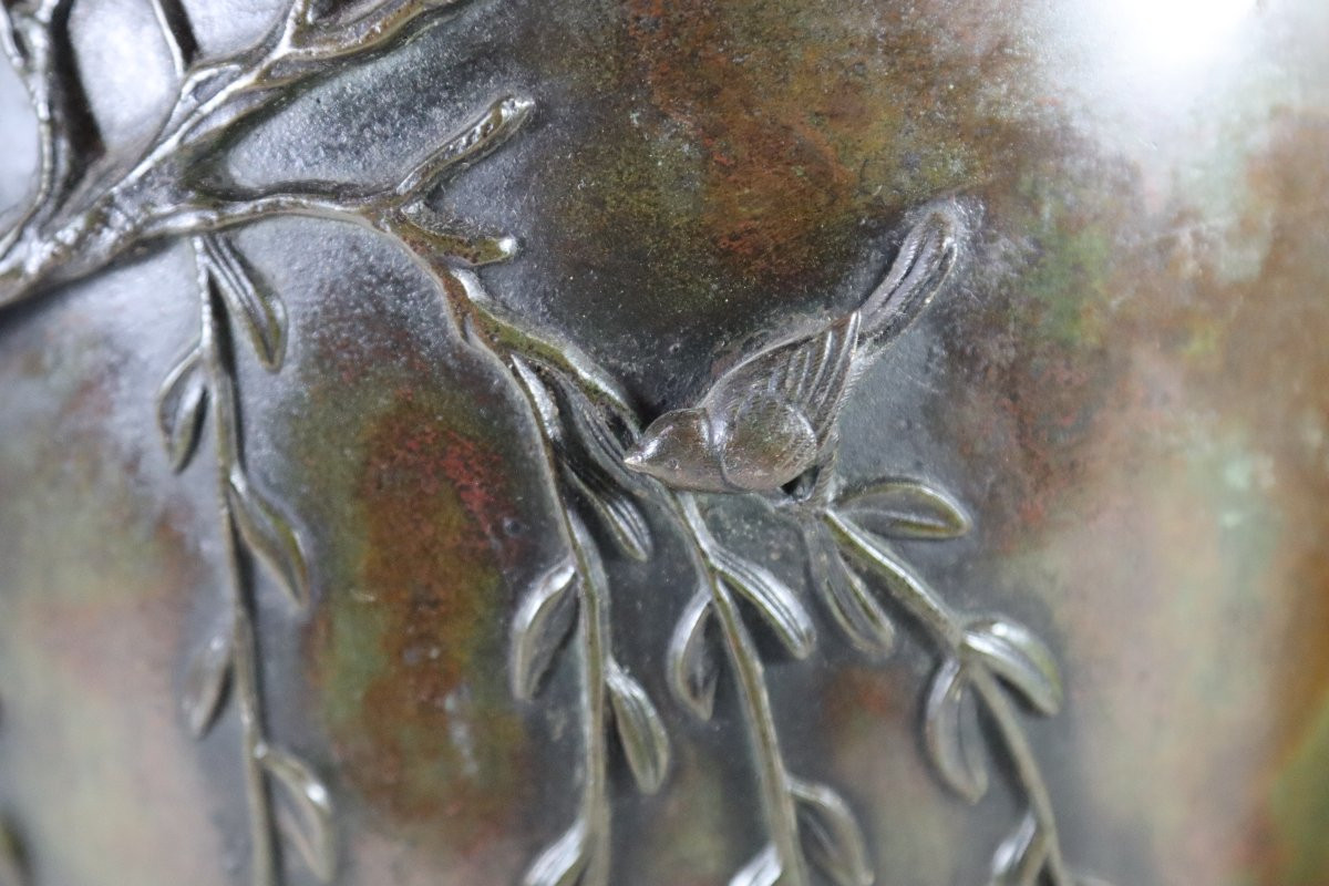 Japon Meiji, Paire De Vases En Bronze, XIXe-photo-5