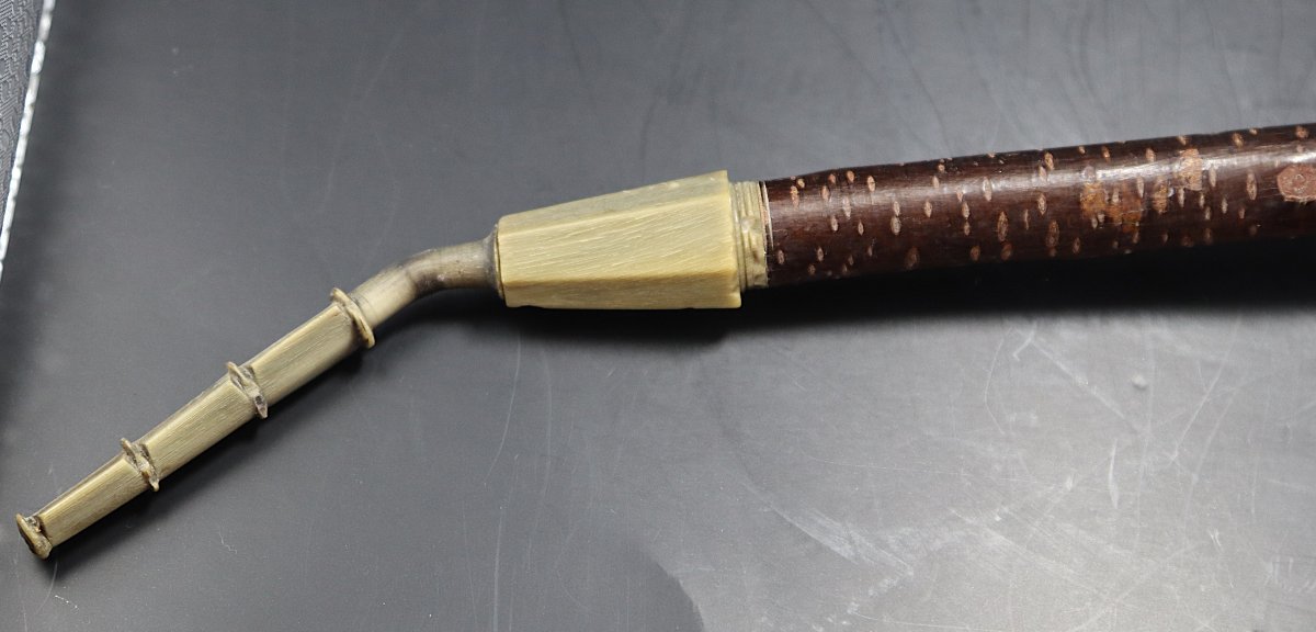 Austria 19th Century, Meerschaum And Silver Pipe.-photo-5