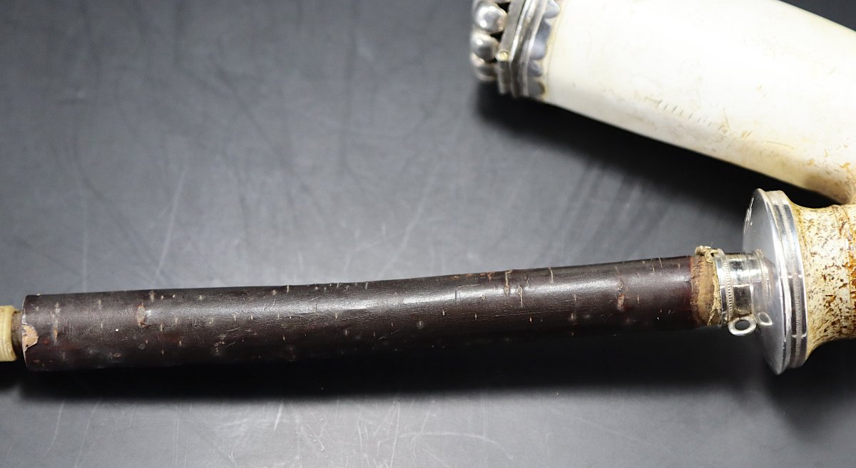 Austria 19th Century, Pipe With The Name "adolph" Of The Dobrocen Type In Meerschaum And Silver.-photo-5