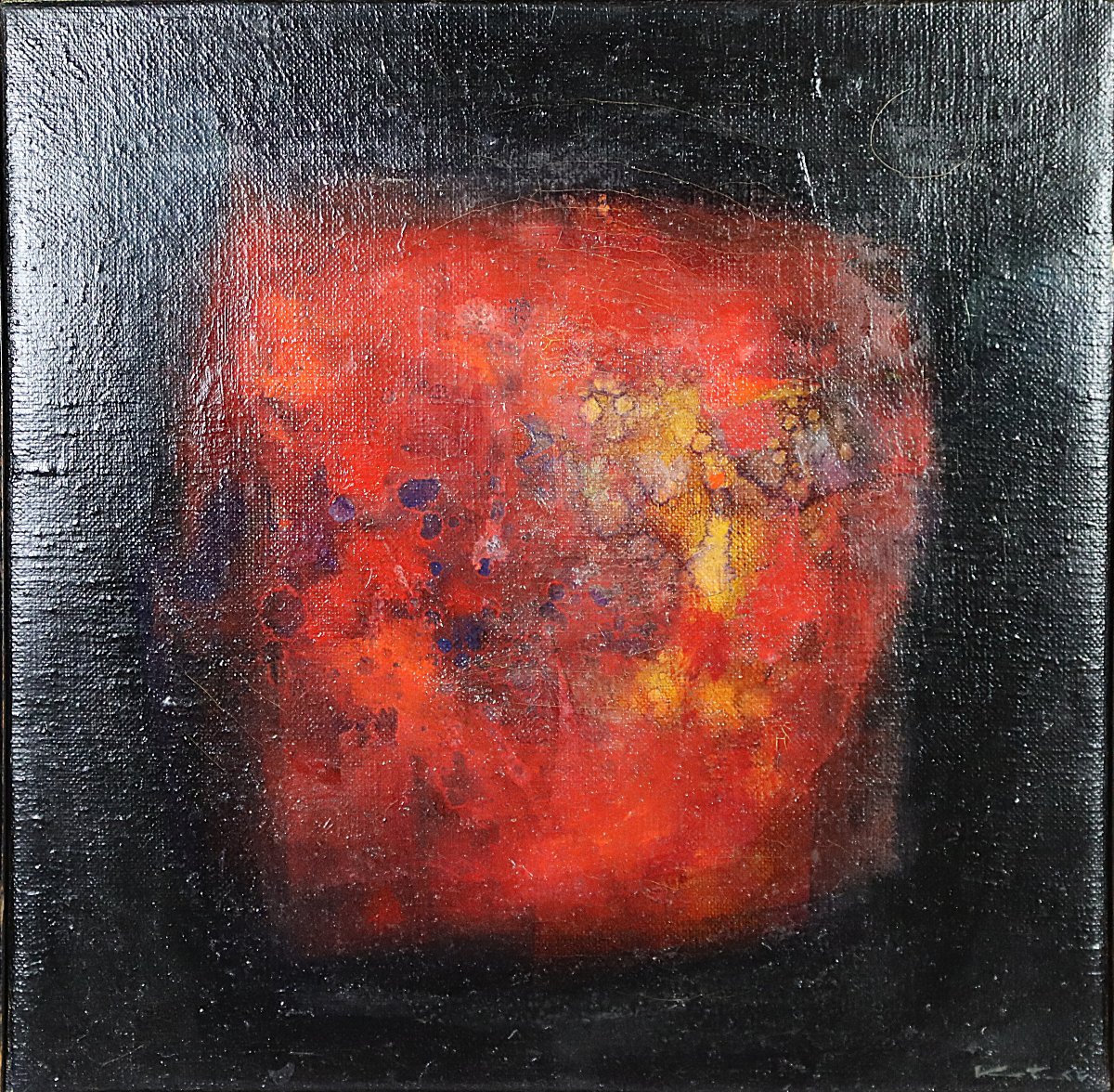 Hajimé Kato (1925-2000), Hst Painting "abstract Composition", Signed And Dated 1966-photo-2