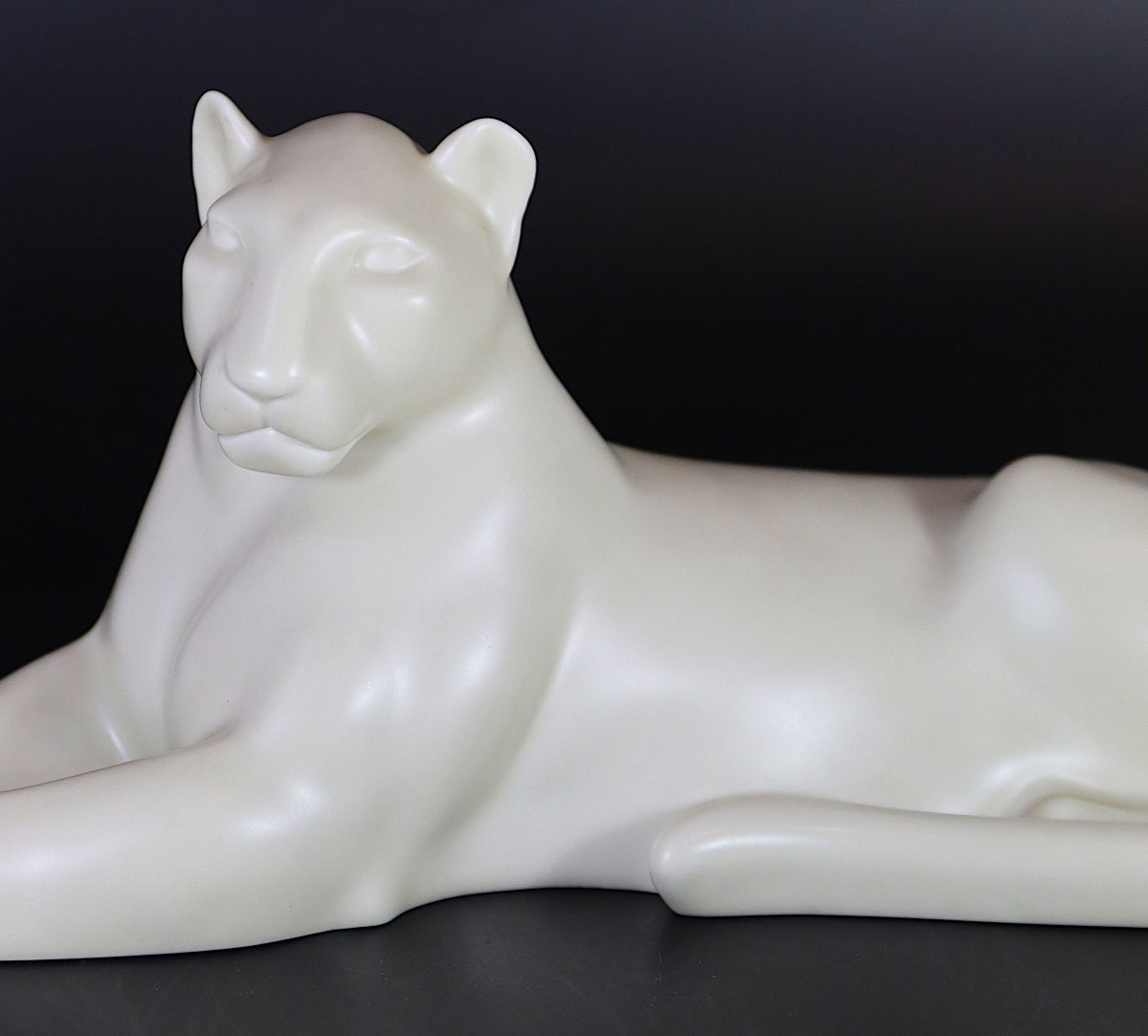 Armand Petersen (1891-1969) "lying Panther" Bing And Grondahl Edition, Circa 1960-photo-4