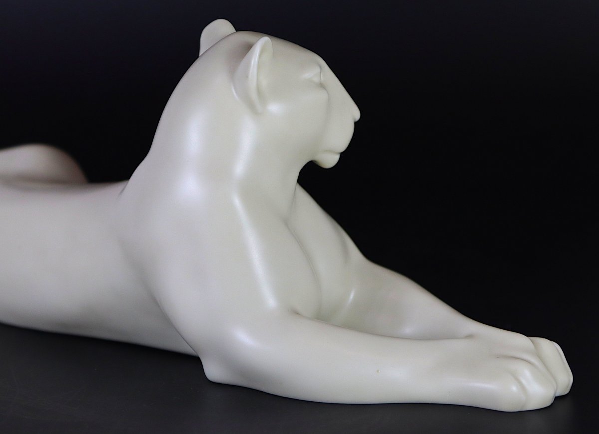 Armand Petersen (1891-1969) "lying Panther" Bing And Grondahl Edition, Circa 1960-photo-4