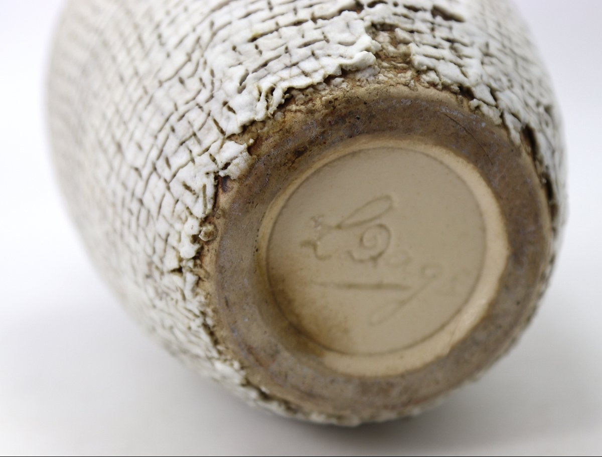 Louis-auguste Dage (1885-1963), Vase With Textured Decoration, Signed, Circa 1920-photo-4