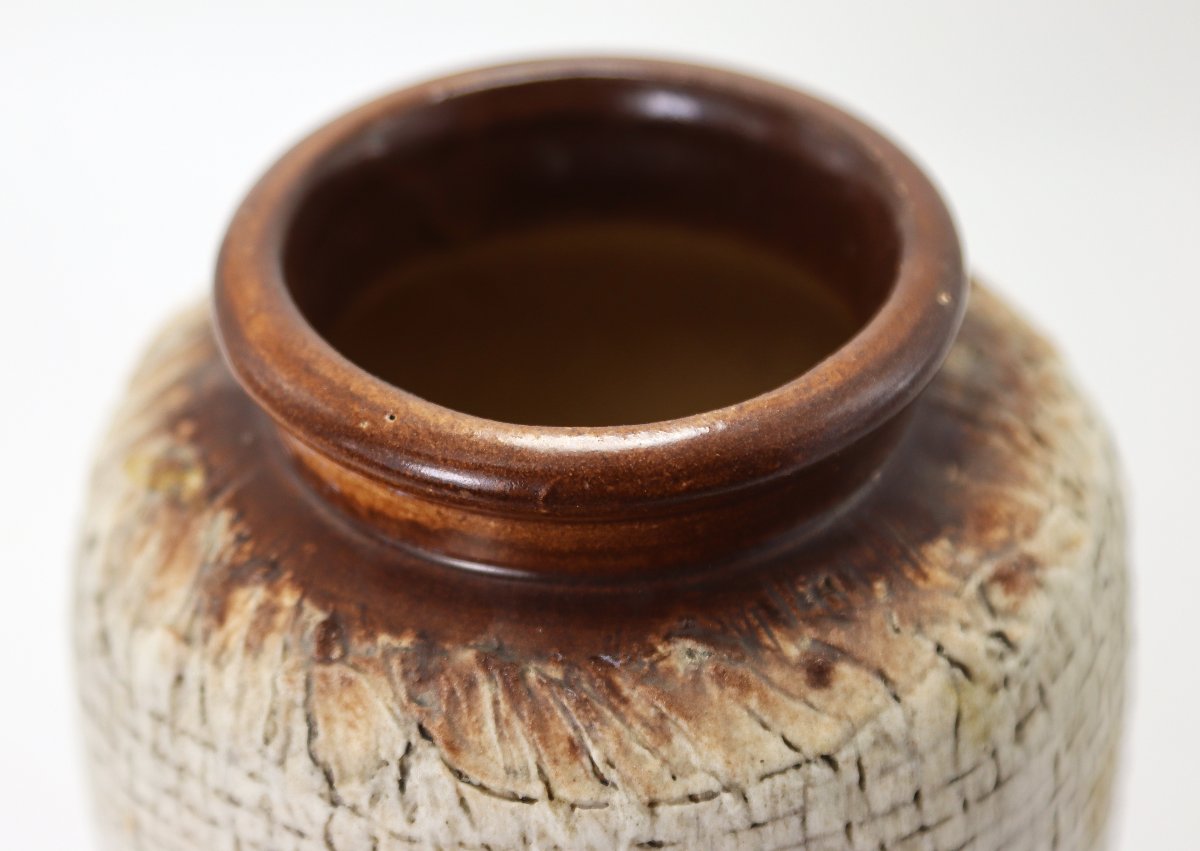 Louis-auguste Dage (1885-1963), Vase With Textured Decoration, Signed, Circa 1920-photo-5