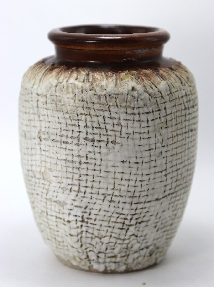 Louis-auguste Dage (1885-1963), Vase With Textured Decoration, Signed, Circa 1920