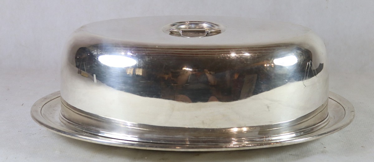 Orfévrerie Ercuis, Cloche et son Plat de présentation, XXe