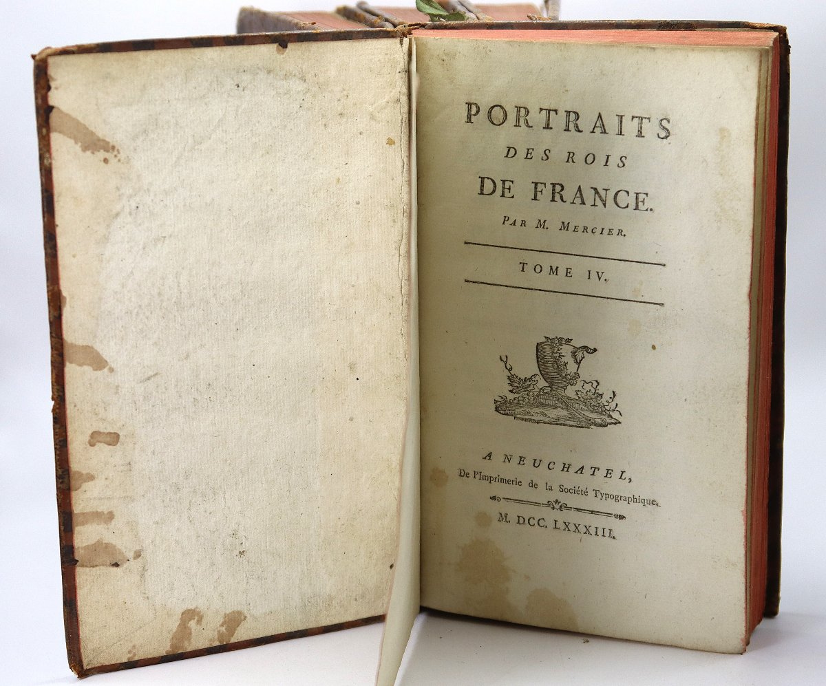 MERCIER (Louis-Sébastien). 4 Vol. "Portraits des Rois de France." 1783-photo-4