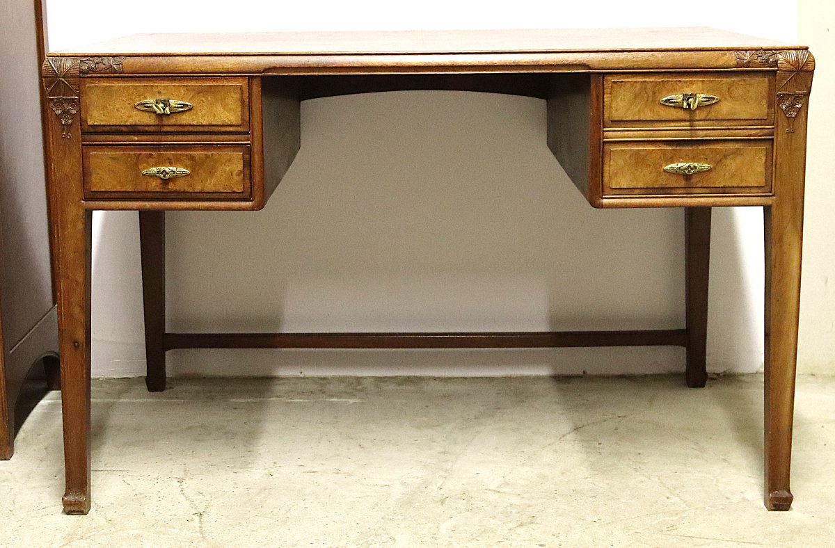 Georges De Bardyere (1883-1941), Set Of Art Deco Desks, Signed 1920-photo-4
