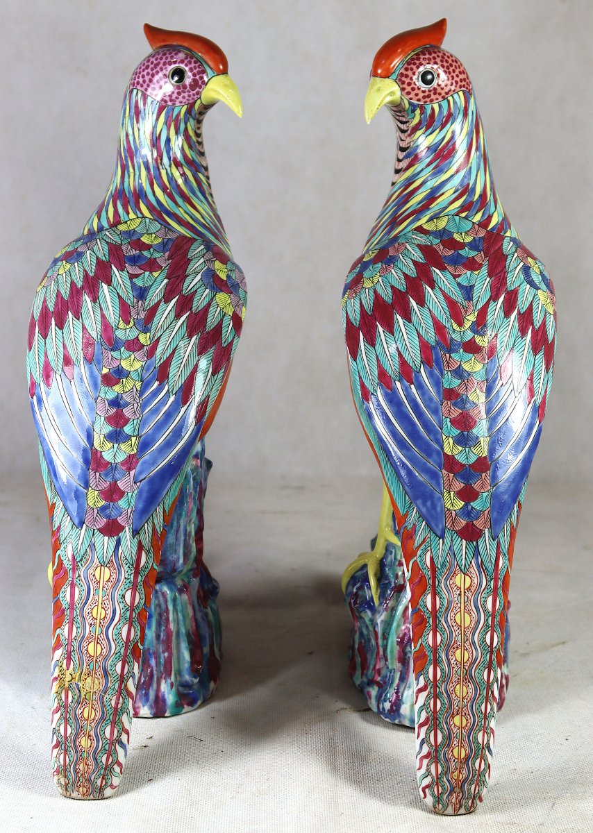 Pair Of Pheasants, China Qing Dynasty (1644-1812), 19th Century-photo-4