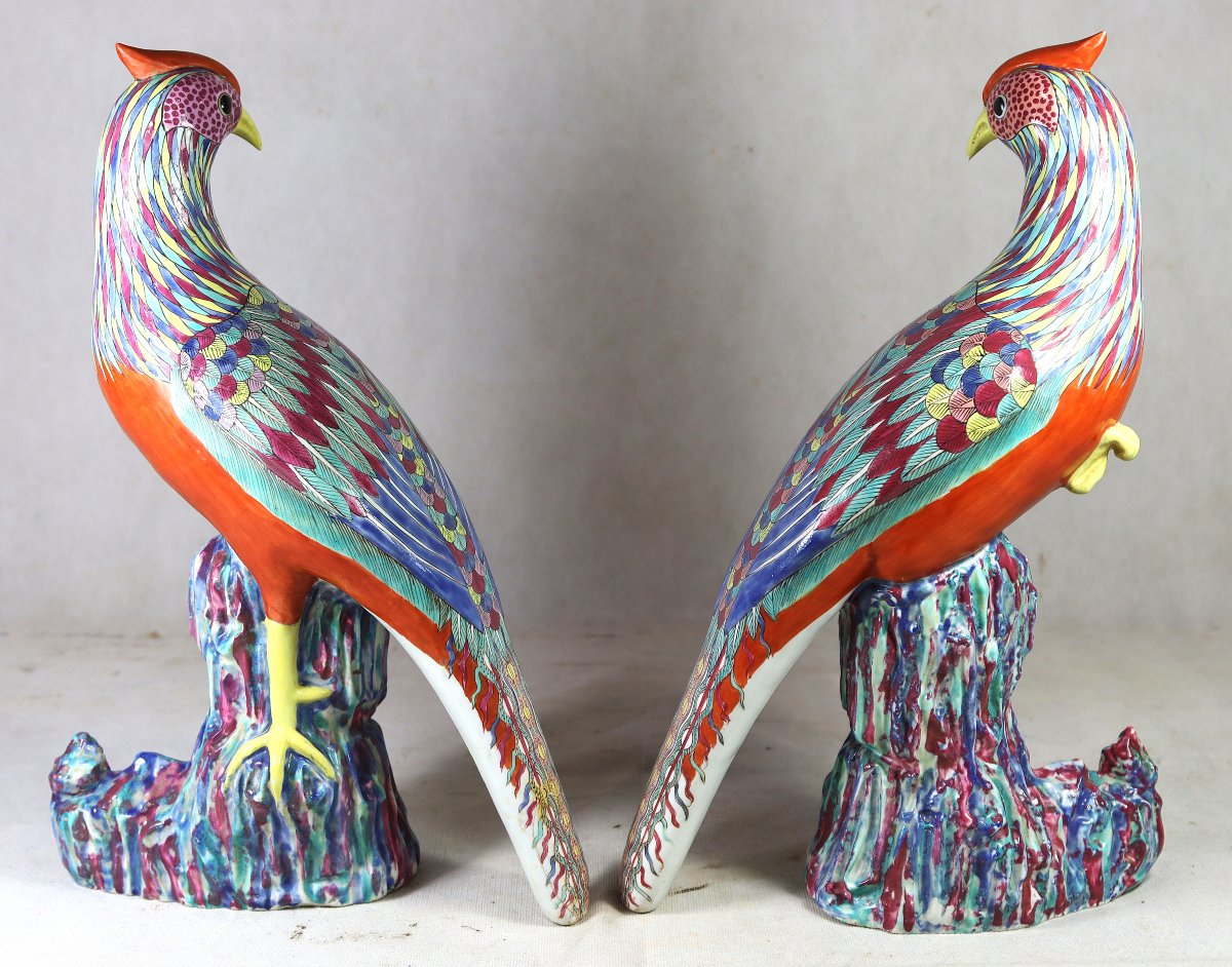 Pair Of Pheasants, China Qing Dynasty (1644-1812), 19th Century-photo-8