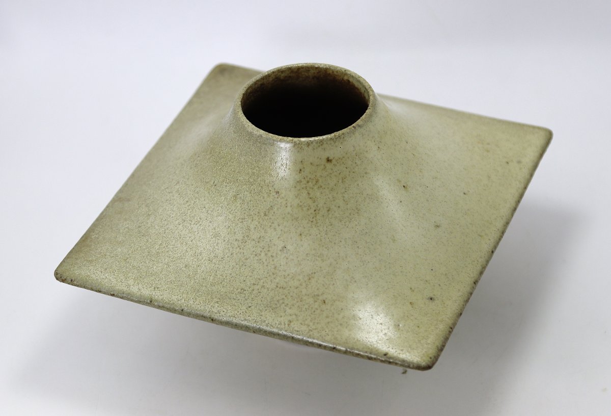 Michel Lévêque (1934 - 2019), Vase dit " Cratère " en grès, signé, XXe-photo-2