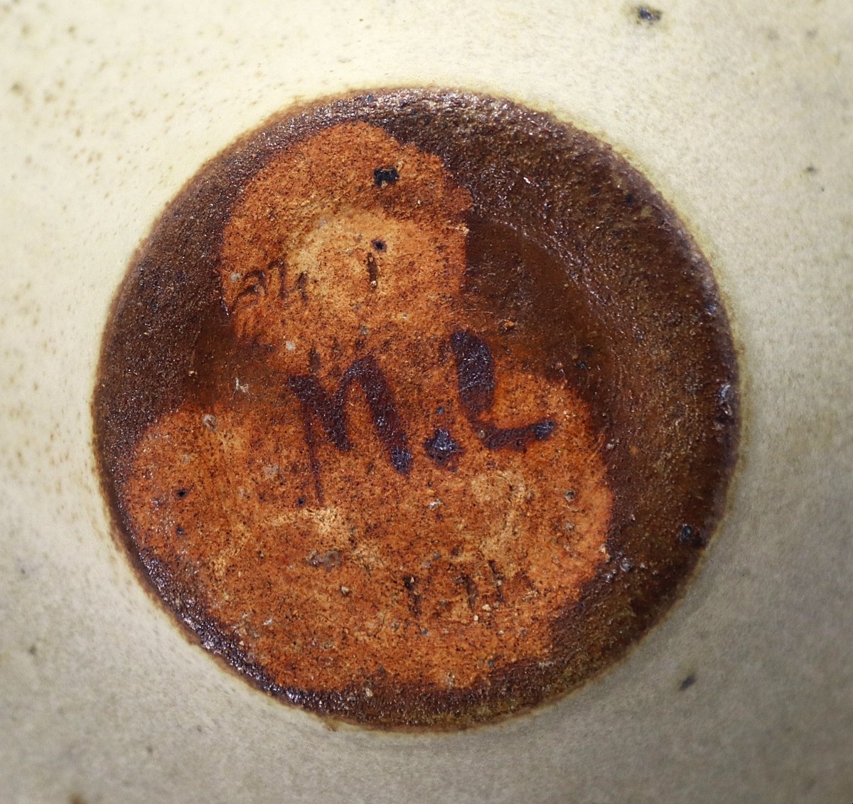 Michel Lévêque (1934 - 2019), Vase dit " Cratère " en grès, signé, XXe-photo-3