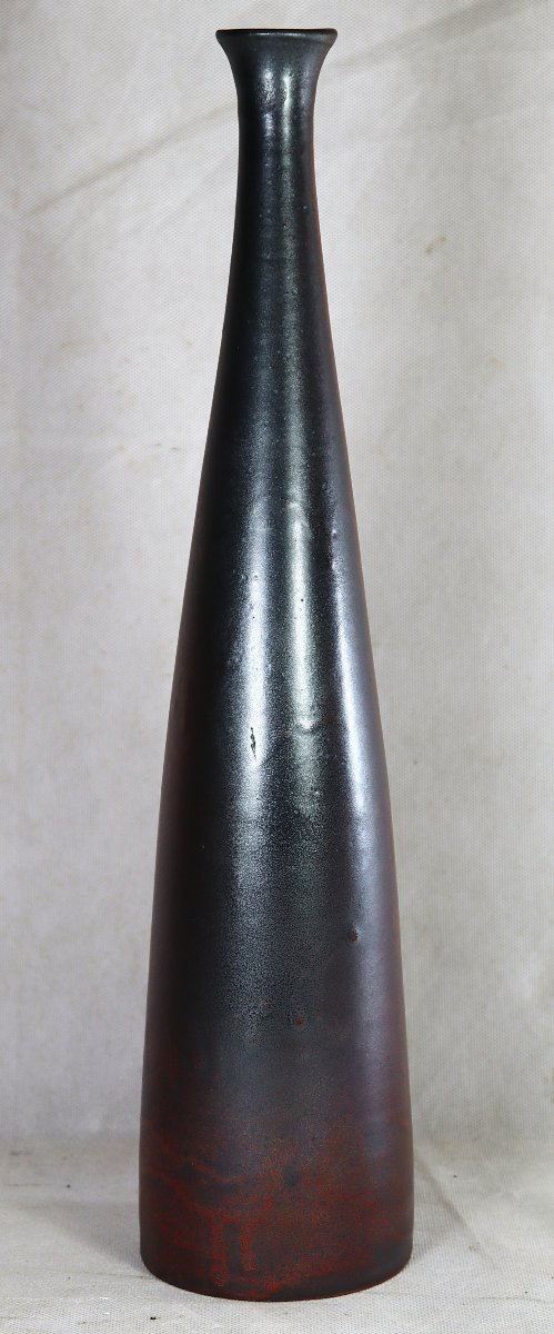 Roger Jacques (1920-2001), Large Stoneware Bottle, Signed, 20th Century-photo-2